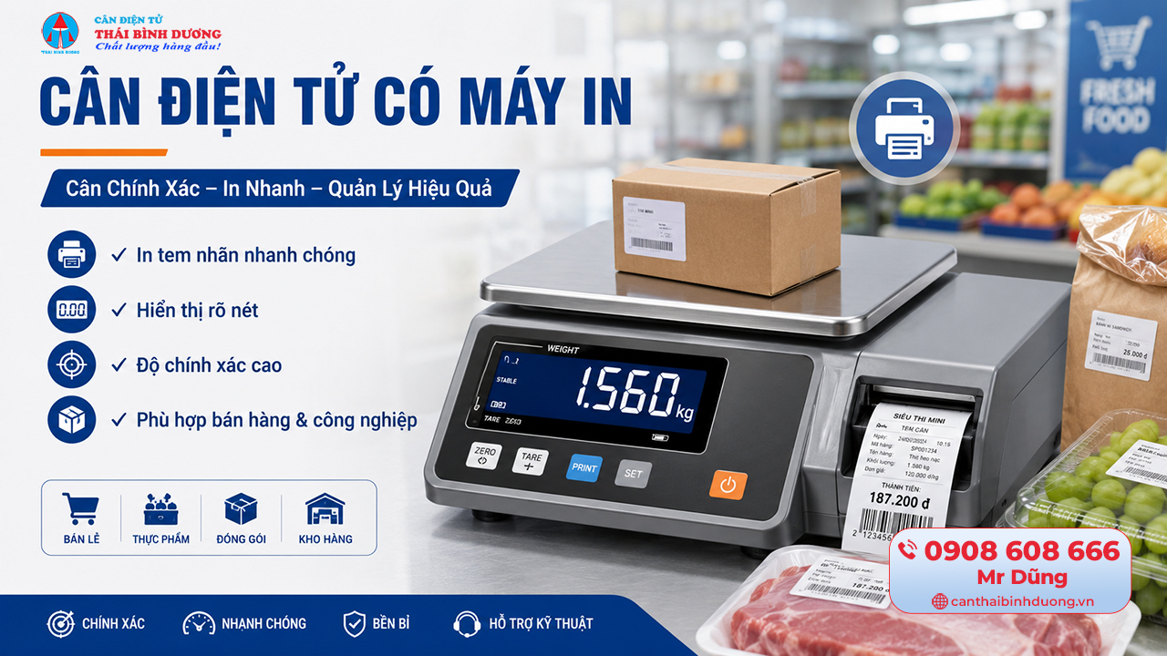 Cân điện tử có máy in