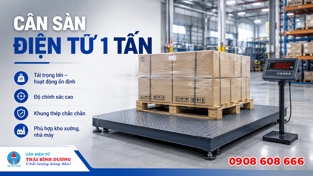 Cân sàn điện tử 1 tấn