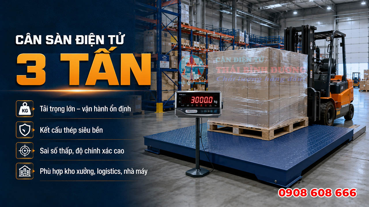 Cân sàn điện tử 3 tấn