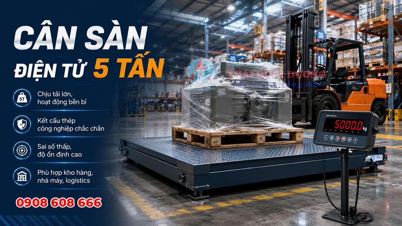 Cân sàn điện tử 5 tấn