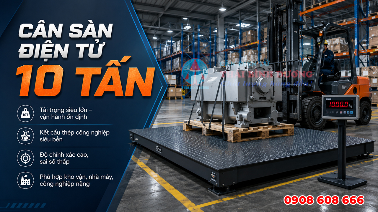 Cân sàn điện tử 10 tấn
