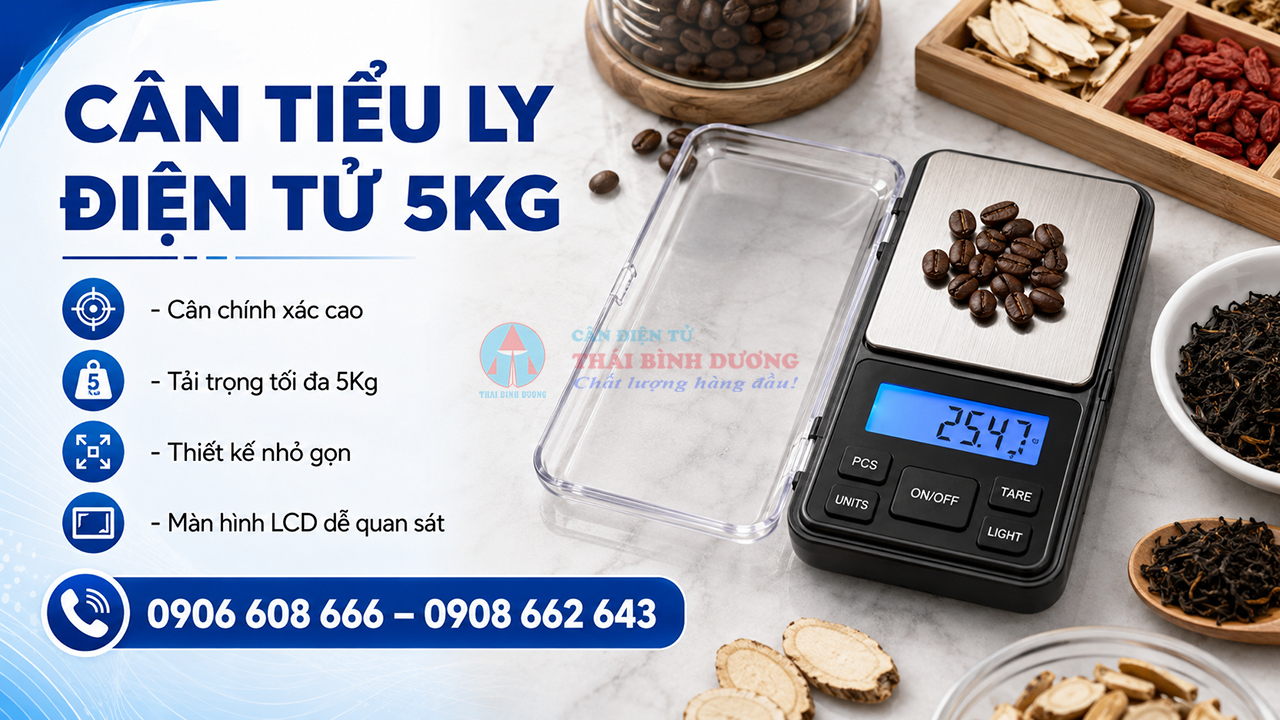 Cân tiểu ly 5kg