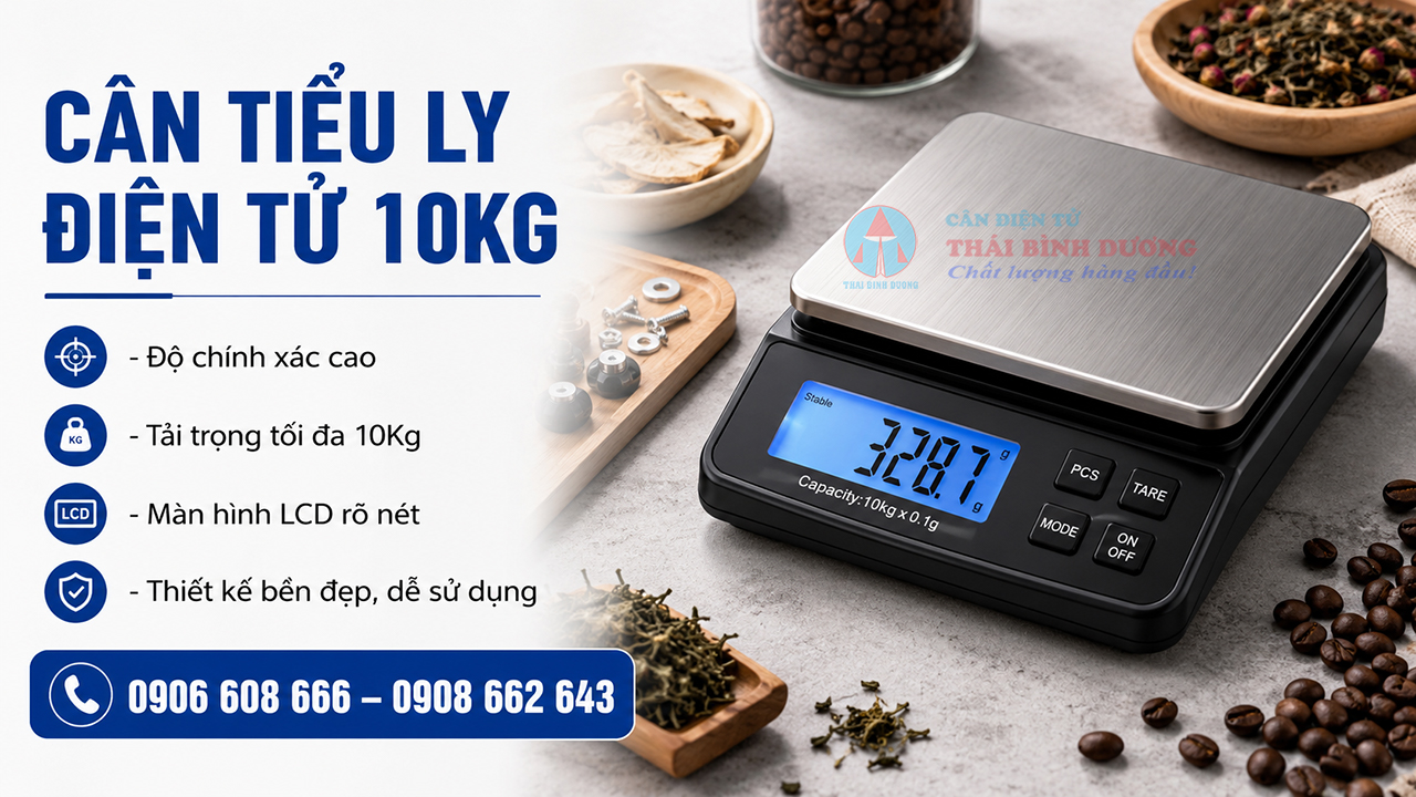 Cân tiểu ly điện tử 10kg