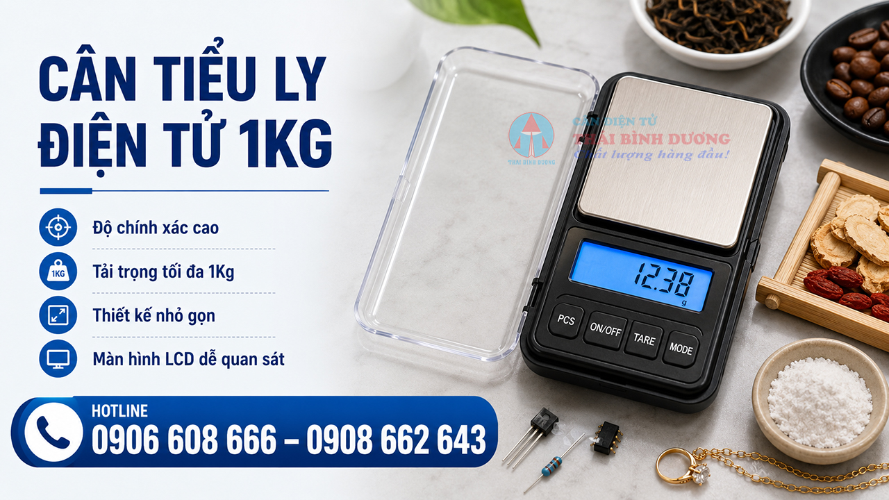 Cân tiểu ly điện tử 1kg