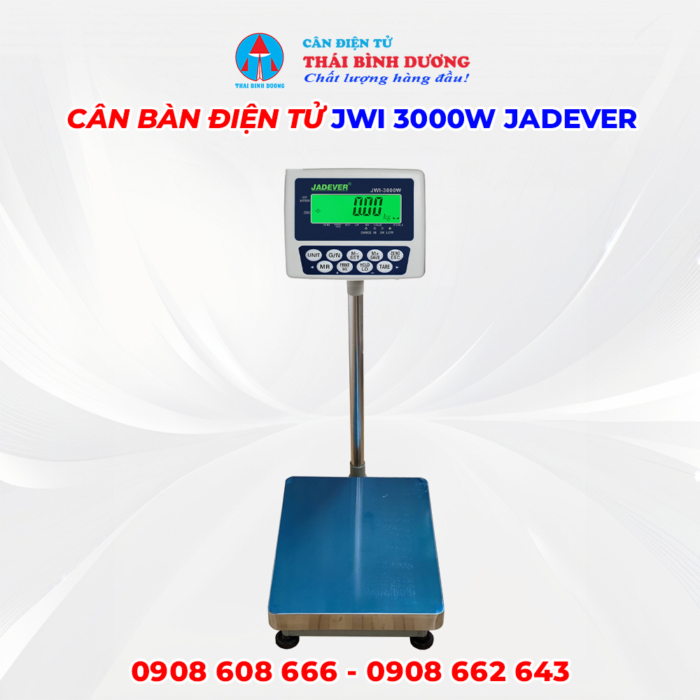 Cân Bàn Điện Tử Jadever JWI-3000W 60kg 150kg 300kg 500kg