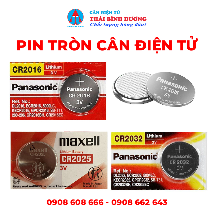 pin tròn cân điện tử