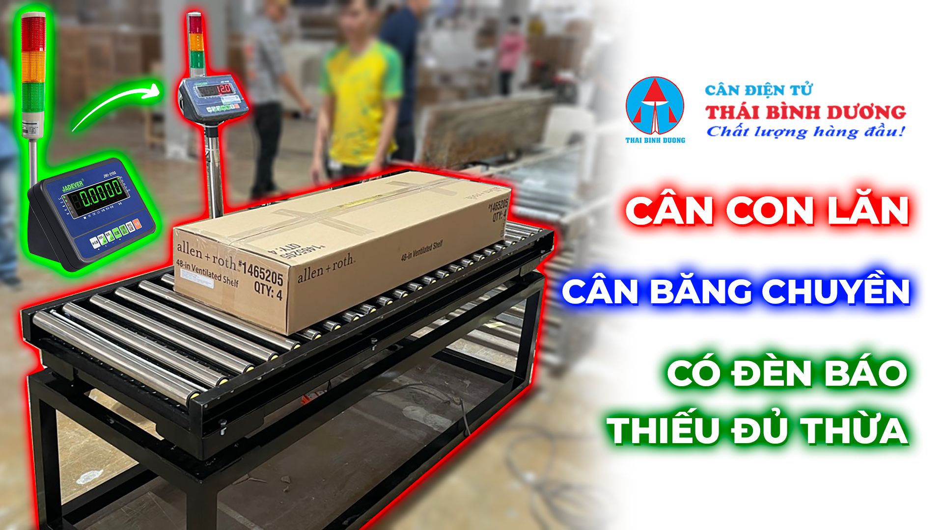 Cân Con Lăn Băng Chuyền Có Đèn Báo 100kg 200kg 500kg 1 Tấn 2 Tấn