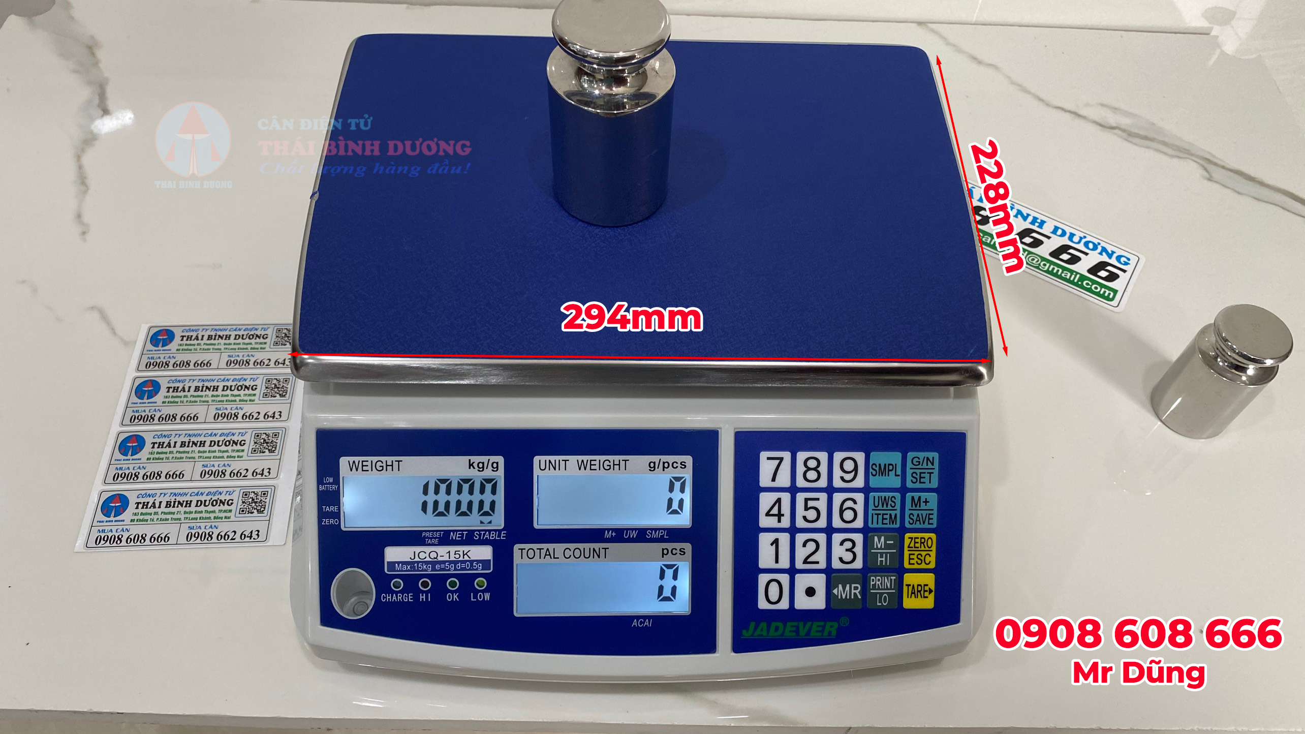 Kích thước mặt cân đếm số lượng JCQ