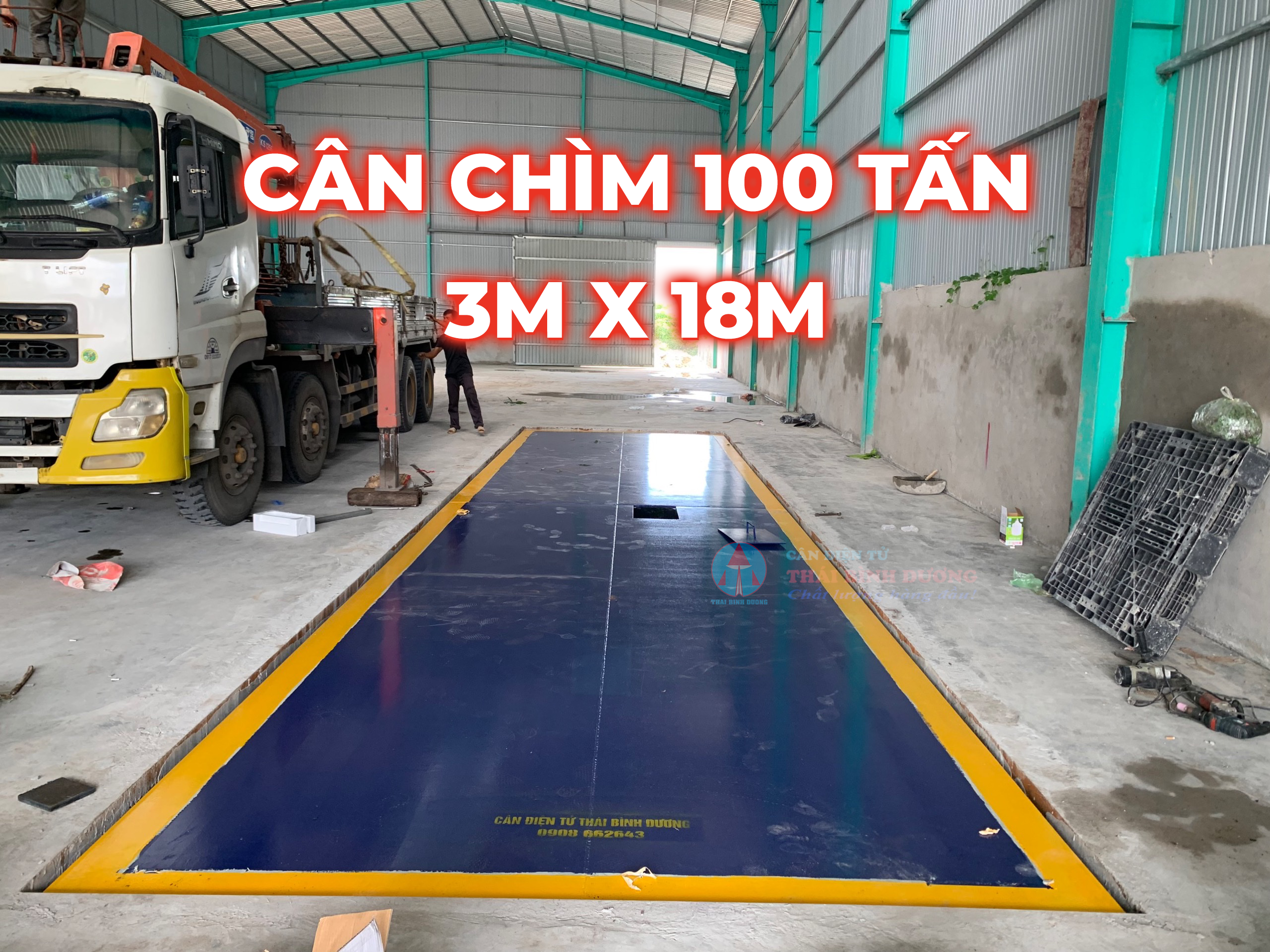 Cân chìm 100 tấn 3m x 18m