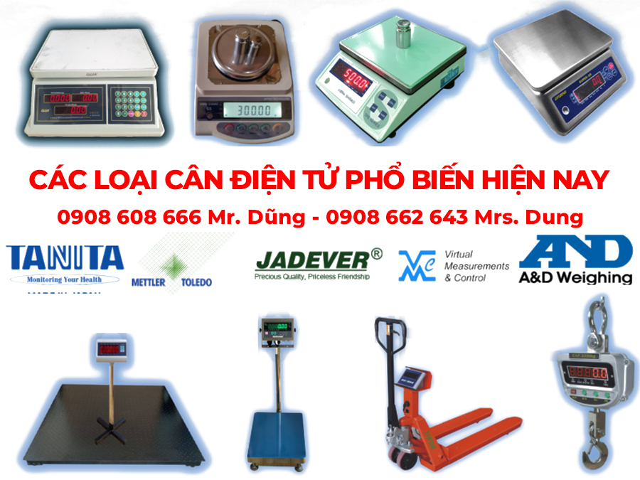 Các loại cân điện tử phổ biến hiện nay