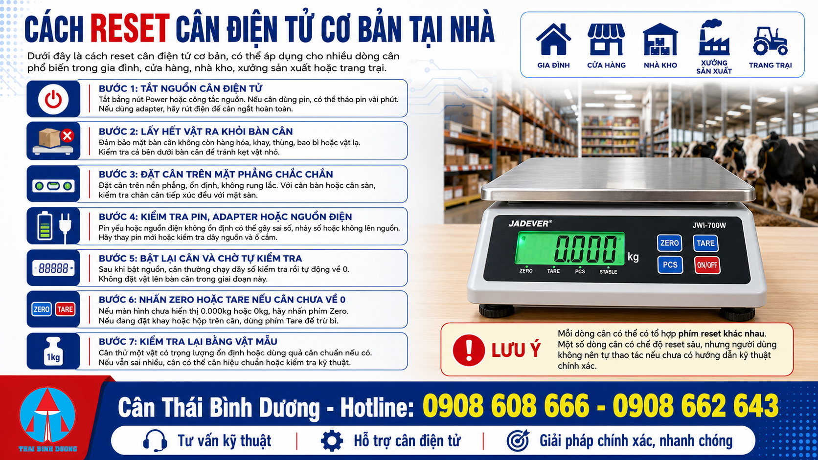 Các bước reset cân điện tử tại nhà