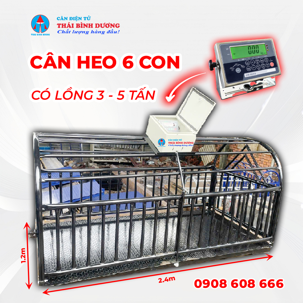 Cân Heo 6 Con Có Lồng 3 Tấn Đến 5 Tấn