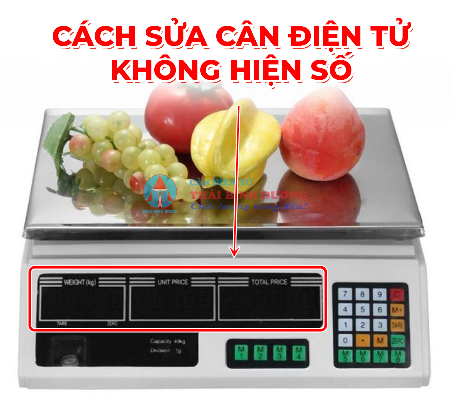 Cách sửa cân điện tử không hiện số