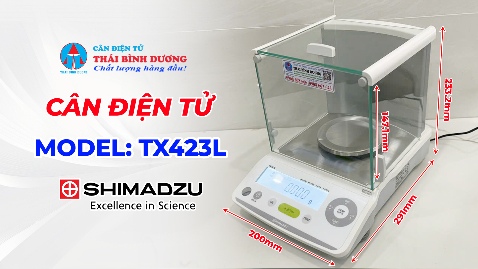 Cân điện tử 3 số lẻ TX423L Shimadzu