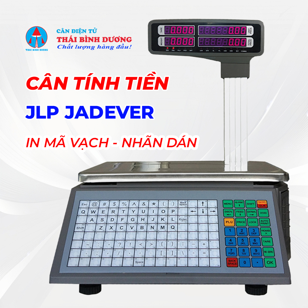 Cân Siêu Thị Tính Tiền JLP Jadever In Mã Vạch, Nhãn Dán