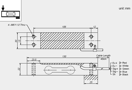 Kích thước Loadcell BCL CAS