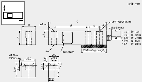kích thước Loadcell BSA CAS