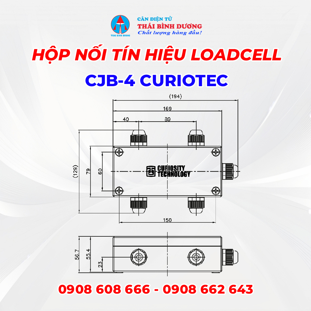 Hộp Nối Tín Hiệu Loadcell CJB-4 Curiotec 1