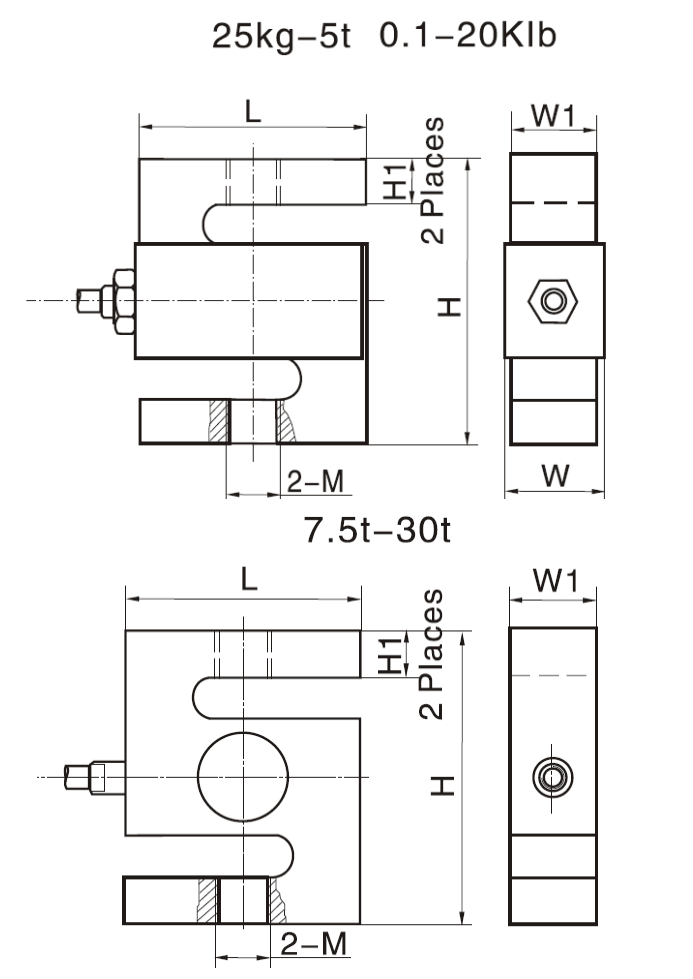 Loadcell H3 Kích thước