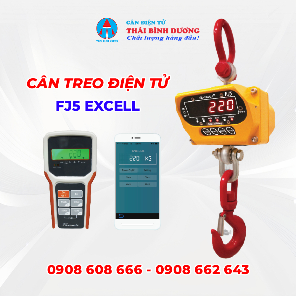 Cân Treo Điện Tử FJ5 Excell 1 Tấn Đến 15 Tấn
