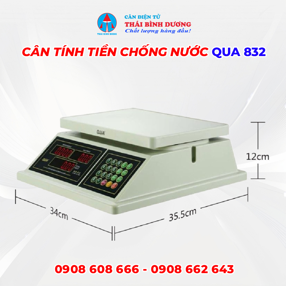 Cân tính tiền chống nước QUA 832 1