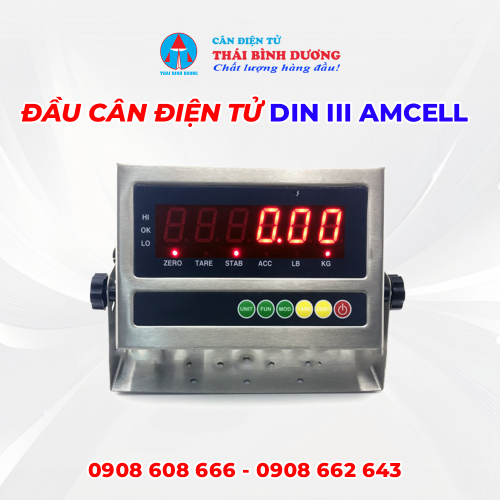 Đầu cân điện tử DIN III Amcell