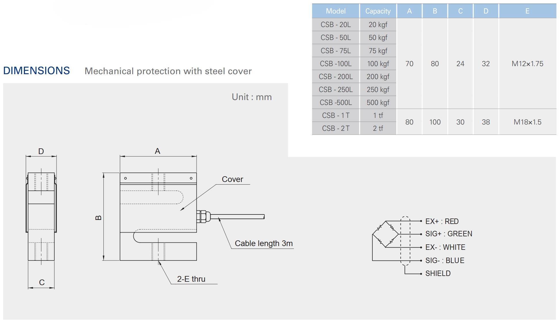 Loadcell CSB Curiotec 1