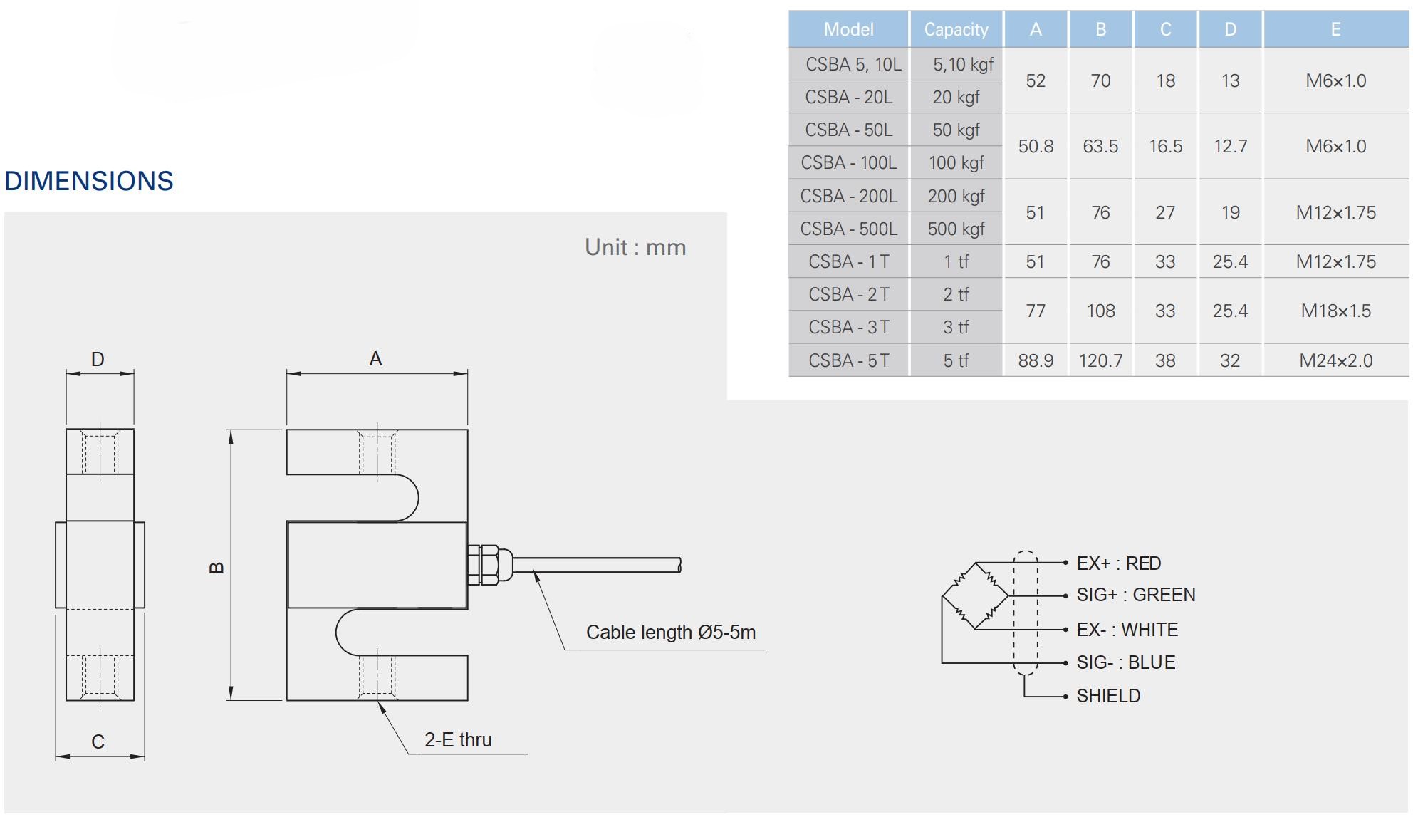Loadcell CSBA Curiotec 1