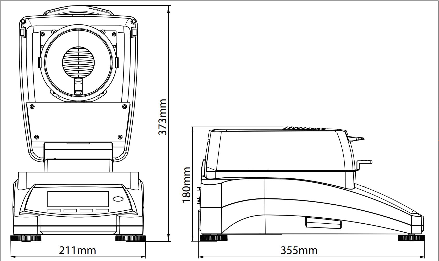 Cân sấy ẩm MB120 Ohaus 5