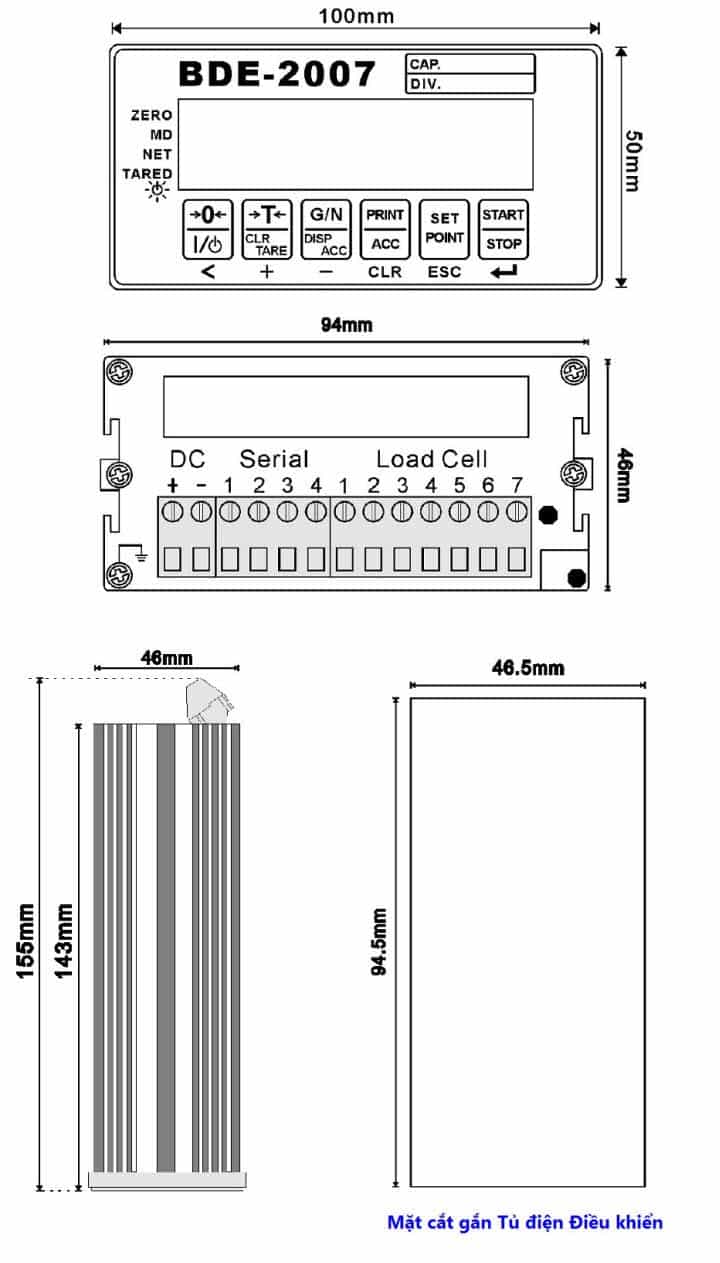 Đầu Cân Điện Tử BED-2007 1