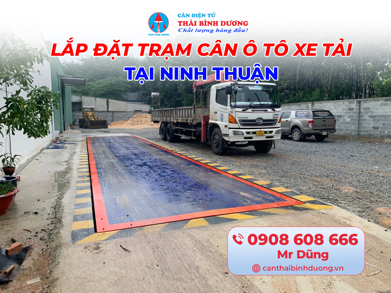 Lắp đặt trạm cân ô tô xe tải Ninh Thuận