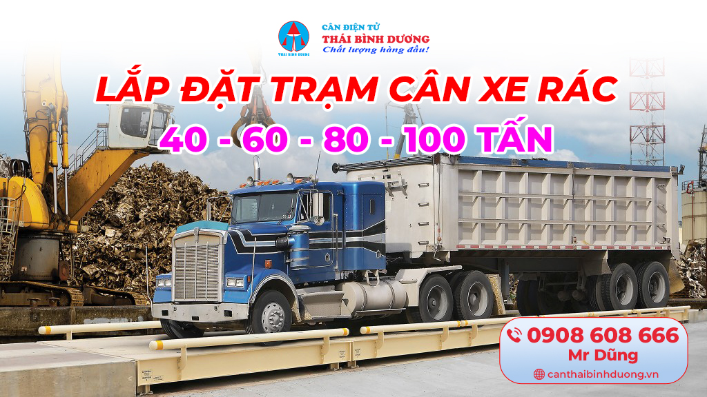 Lắp đặt trạm cân xe rác 40-60-80-100 tấn