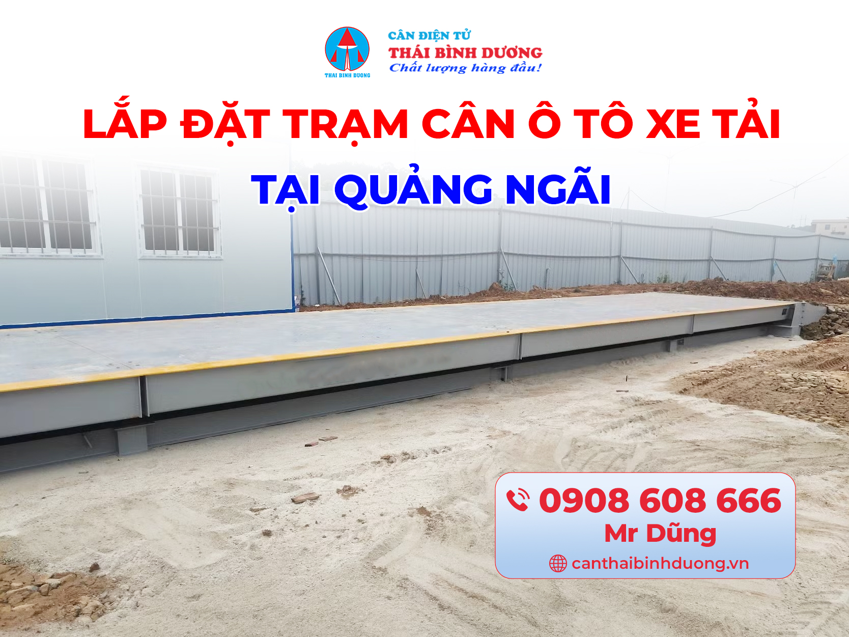 Lắp đặt trạm cân ô tô xe tải Quảng Ngãi