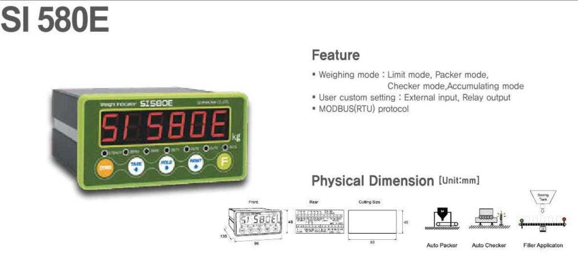 Đầu Cân Điện Tử SI-580E SEWHA 1