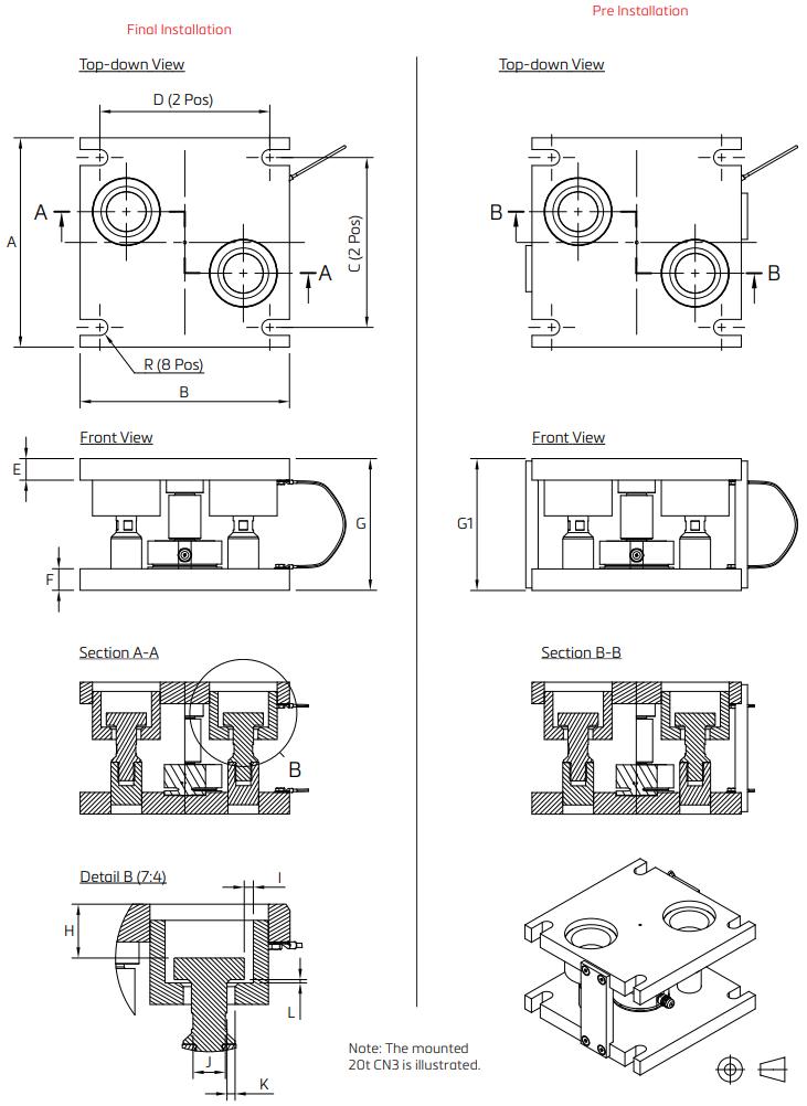 Loadcell CN3 Flintec 1