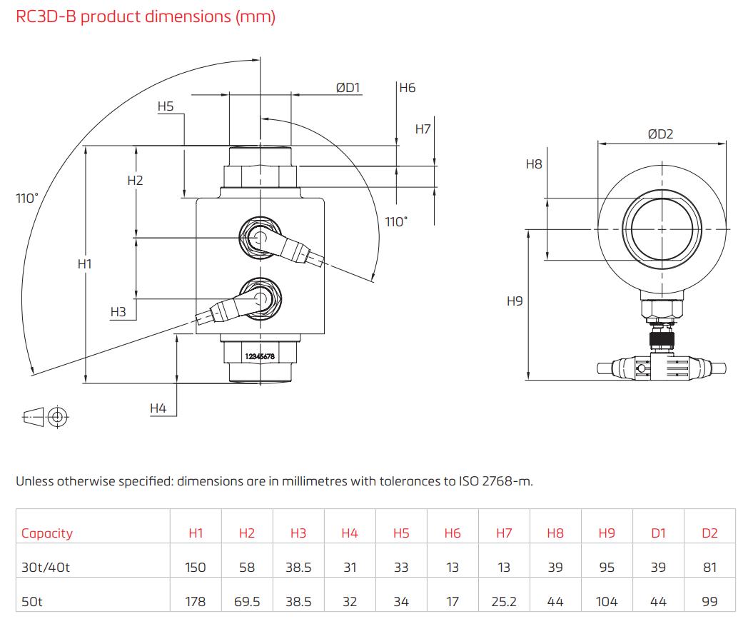 Loadcell dạng nén RC3D Flintec 4