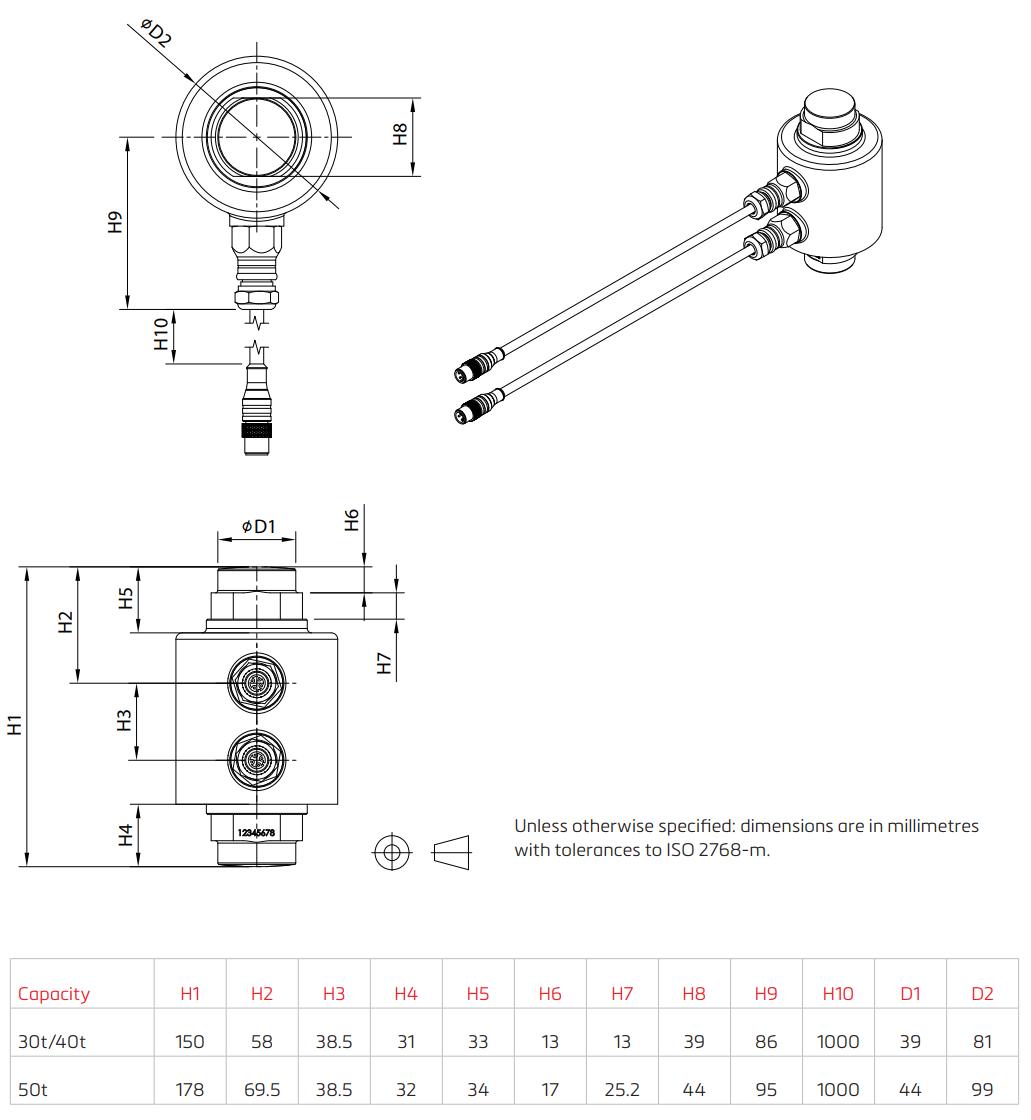 Loadcell dạng nén RC3D Flintec 5