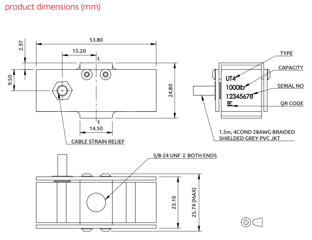 Loadcell UT4 Flintec 1