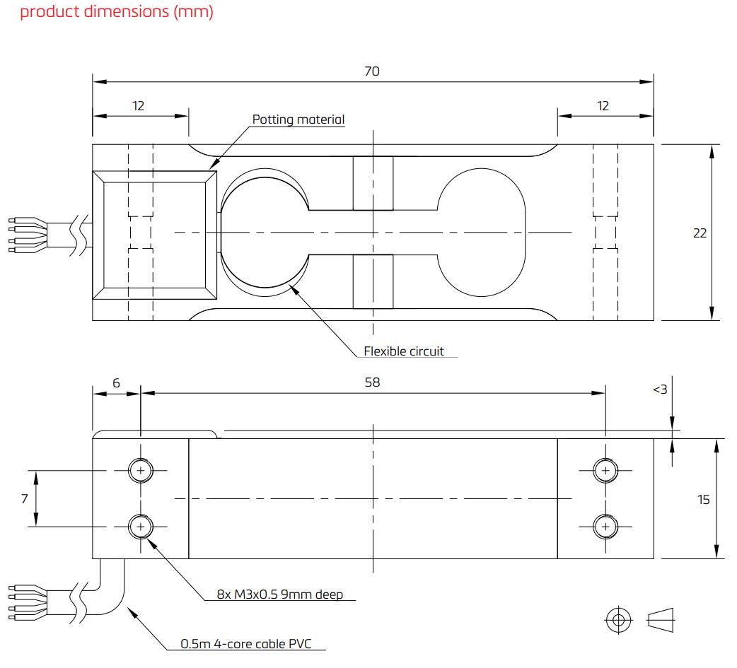 Loadcell PA2 Flintec 1