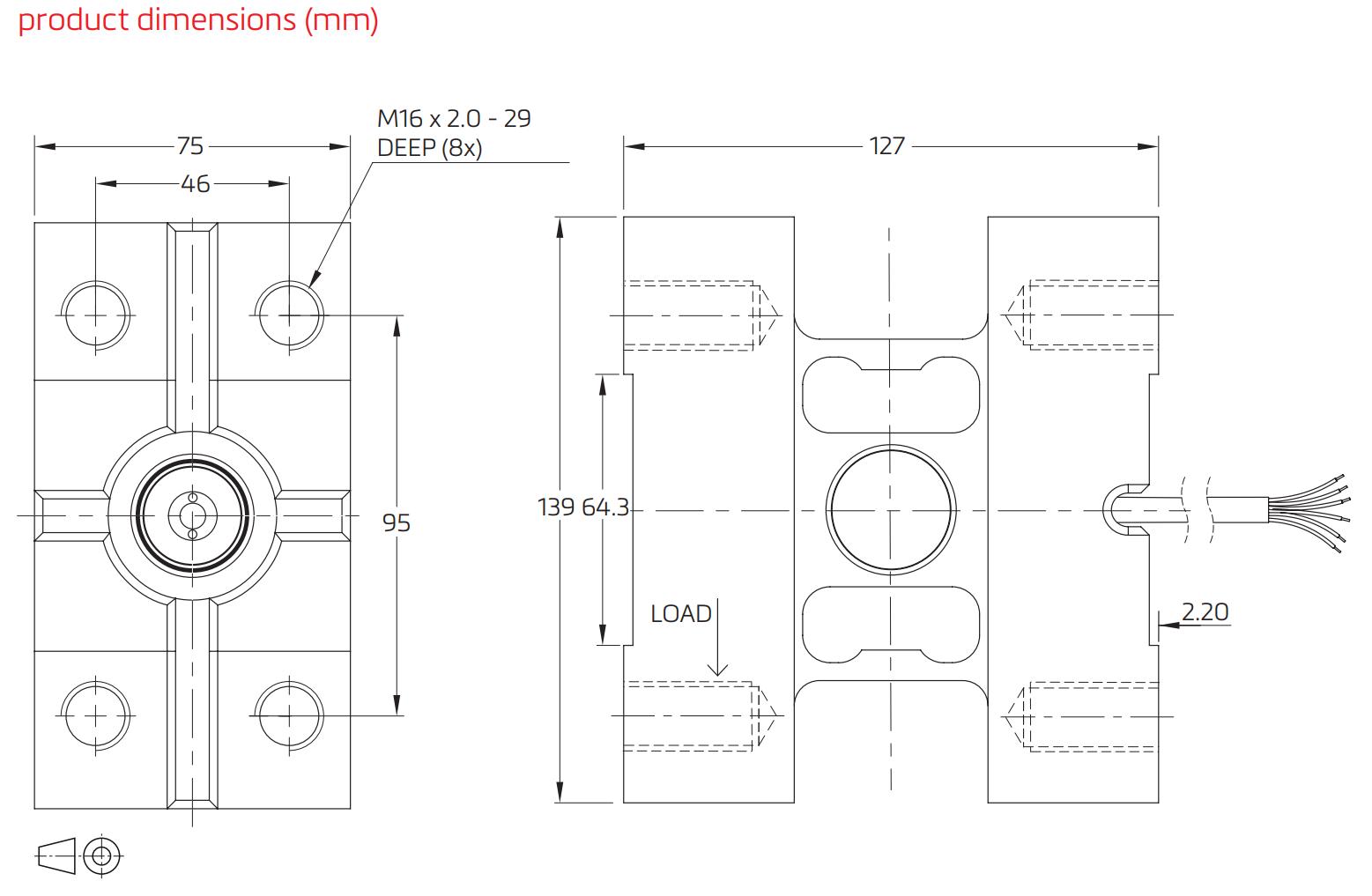 Loadcell PC5H Flintec 3