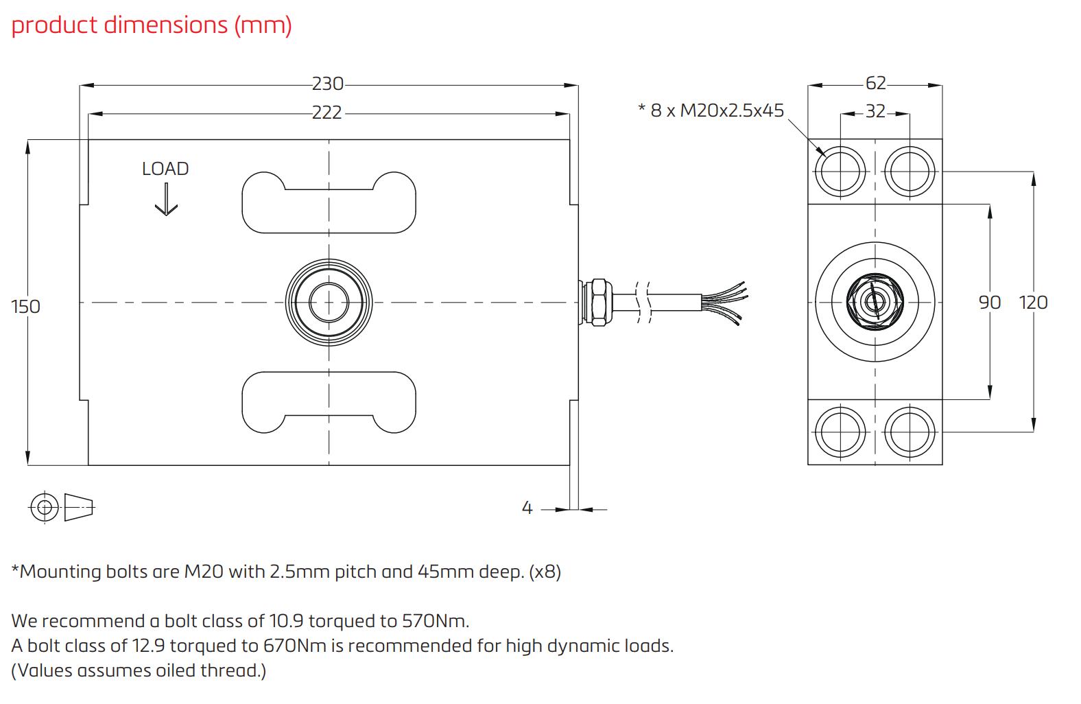 Loadcell PC3H Flintec 3