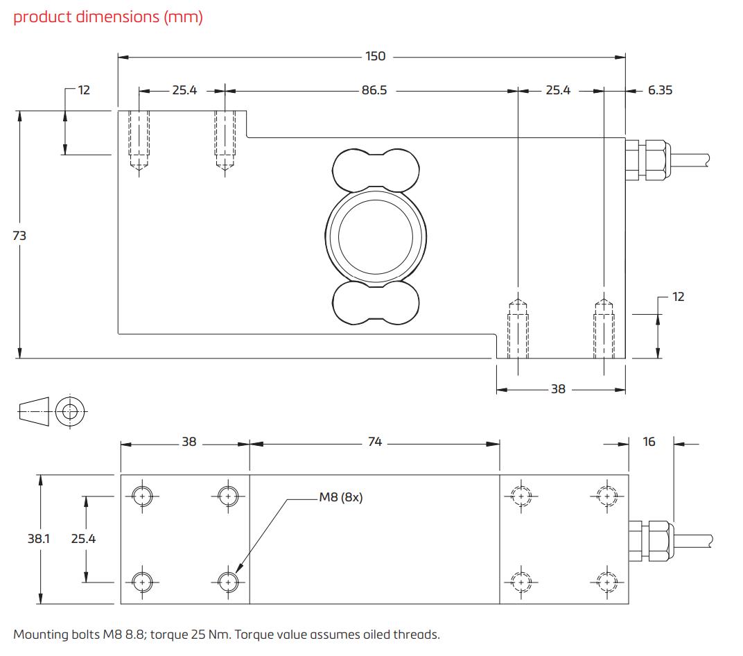 Loadcell PC7 Flintec 1