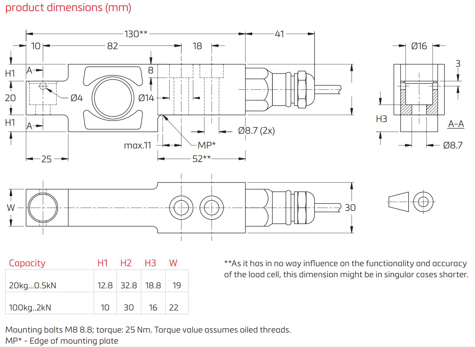 Loadcell SB6 Flintec 1