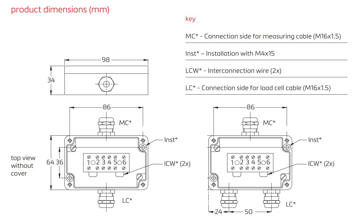 Hộp nối tín hiệu KA-1 / KA-2 Flintec 1