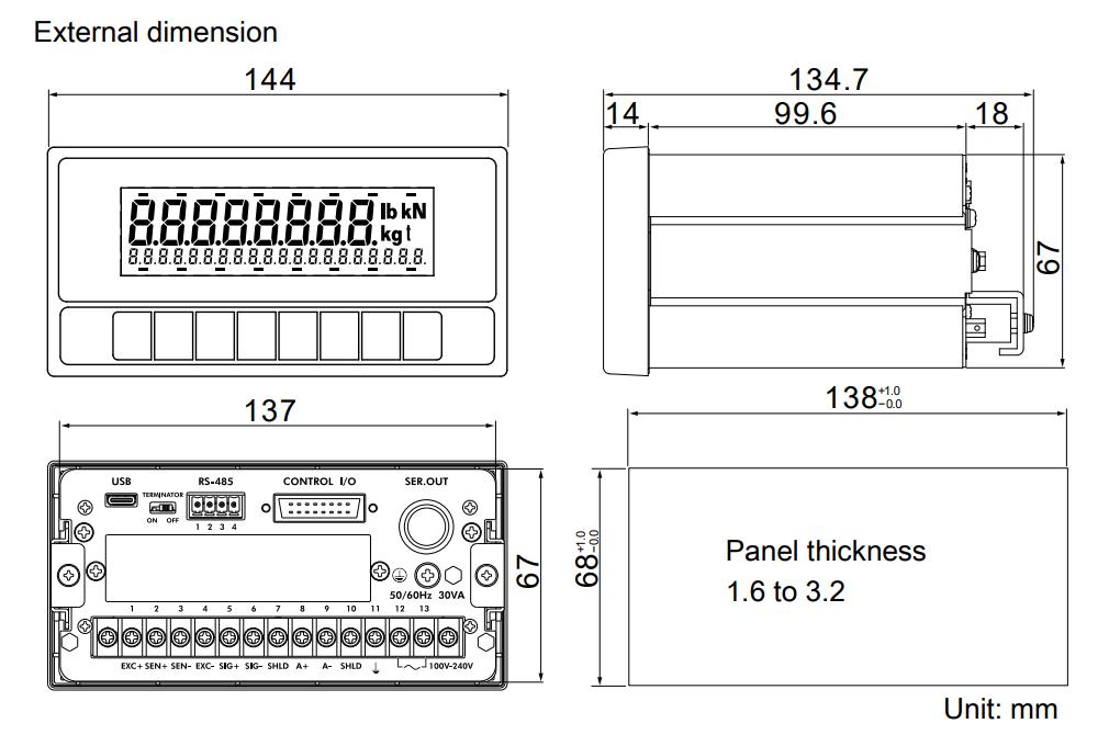 Đầu Cân Điện Tử AD-4421 AND 1