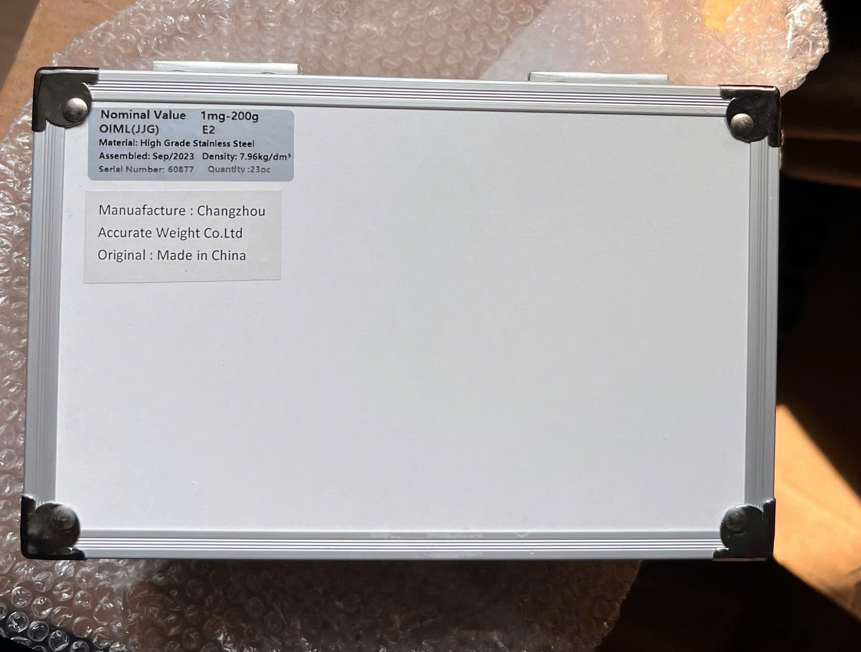 Bộ quả cân chuẩn E2 (1mg - 200g) 1