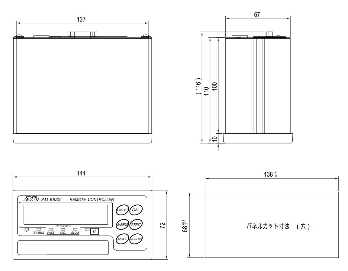 Đầu Cân Điều Khiển Từ Xa AD-8923 AND 1