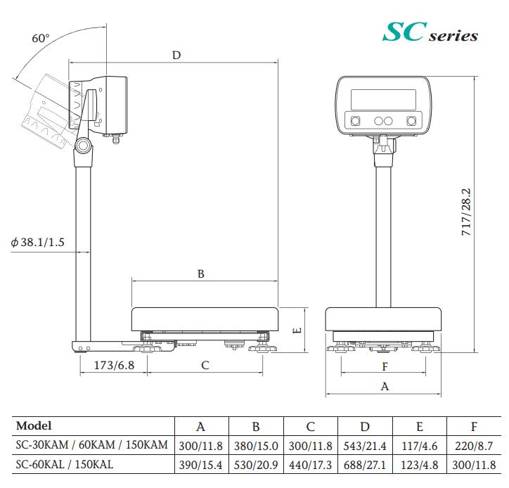 Cân Bàn Điện Tử SC AND 1
