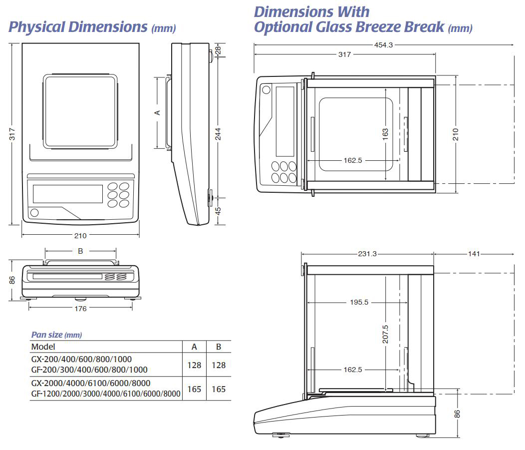 Cân kỹ thuật GF-2000 AND (2100g x 0.01g) 1
