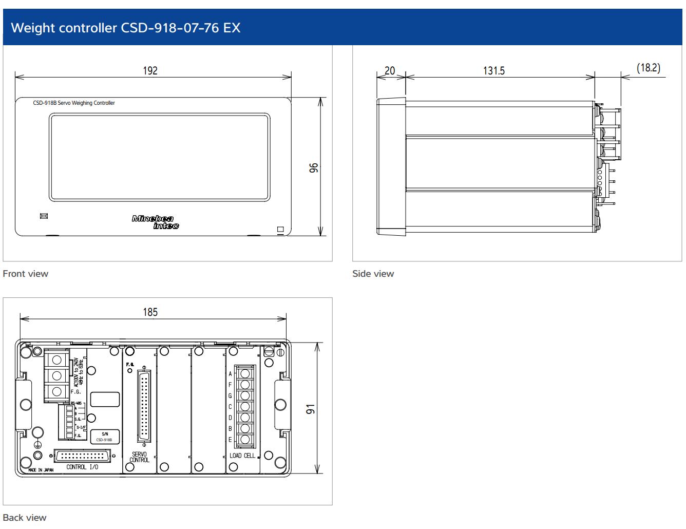 Đầu cân điện tử CSD-918 Minebea Intec 1